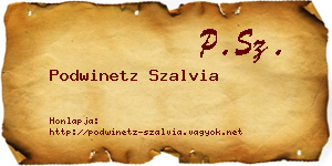 Podwinetz Szalvia névjegykártya